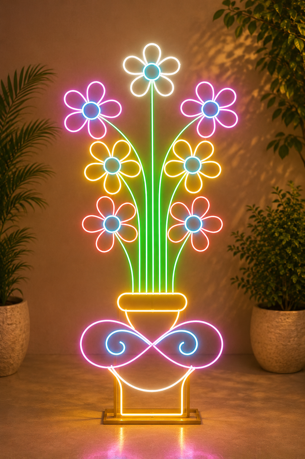 7 FLOWER LIGHT STAND